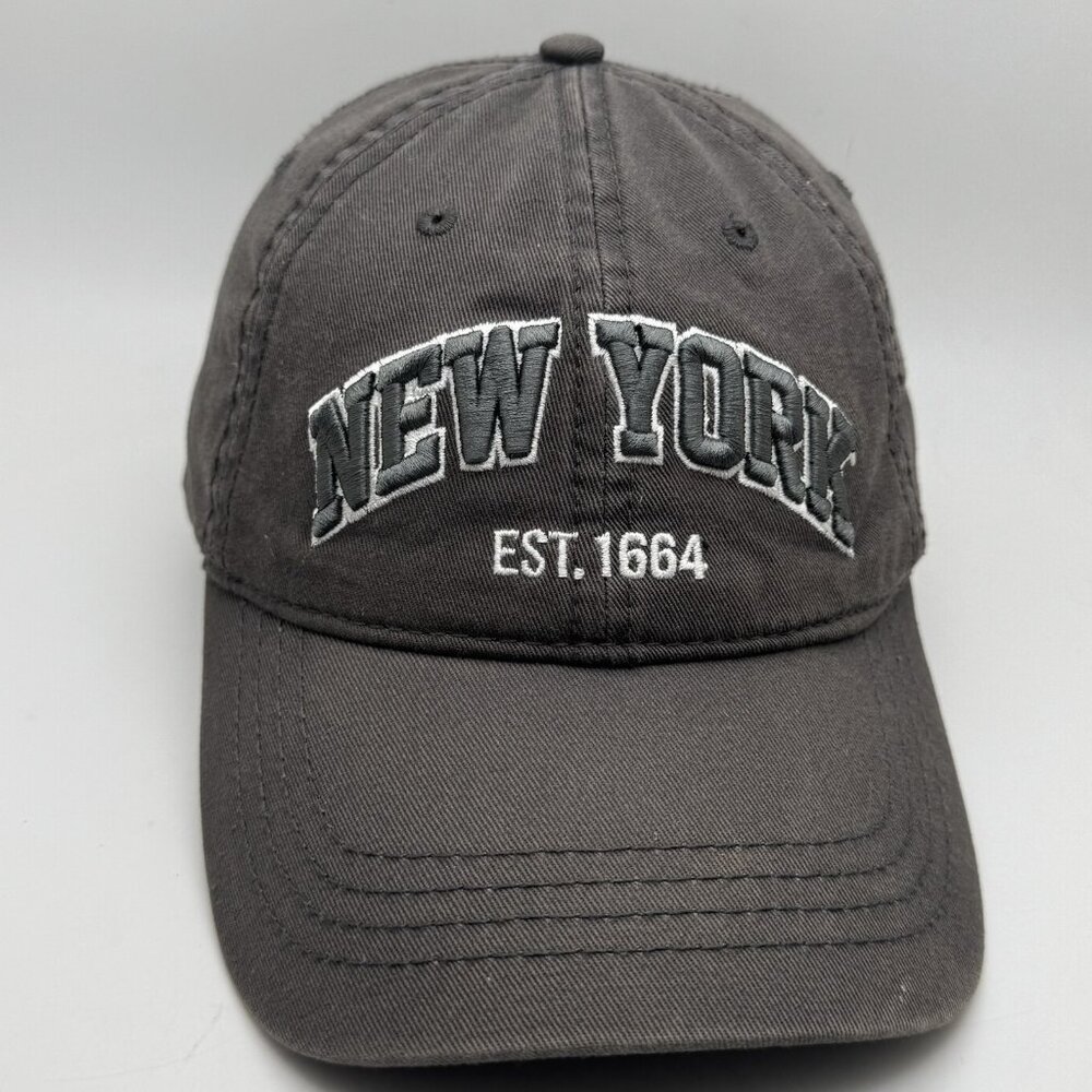 TORKIA APPAREL New York Est. 1664 Baseball Cap Hat Men's OSFA Dark Gray Cotton